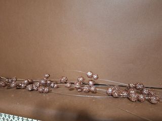 Ramo decorativo sfere glitter brown