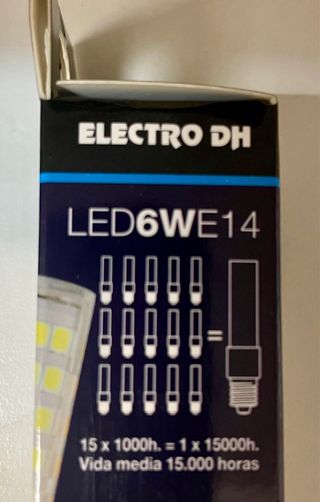 5 Bombillas LED 6W E14 6500K