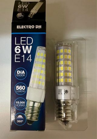 5 Bombillas LED 6W E14 6500K