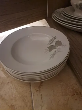 Set de platos de cerámica y porcelana