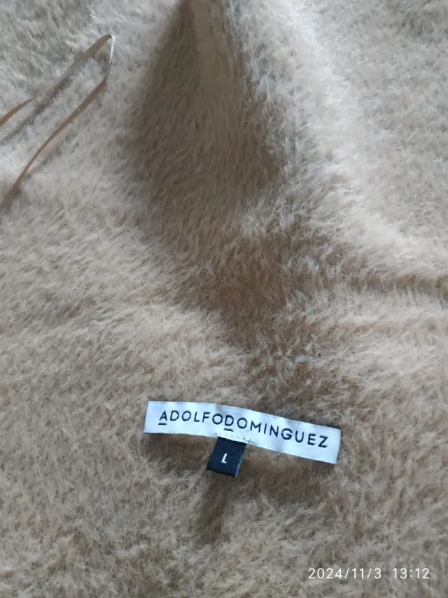 Abrigo Adolfo Domínguez Beige , tipo batin.