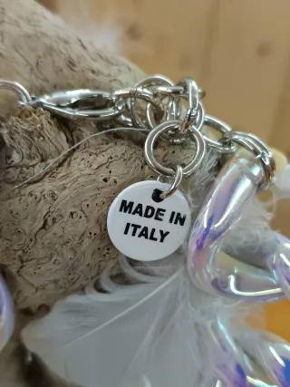 Collar eslabones grandes iridiscente