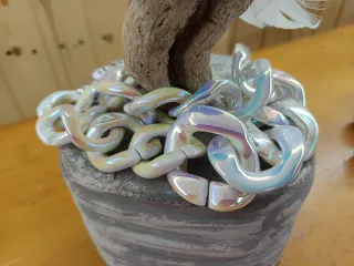 Collar eslabones grandes iridiscente