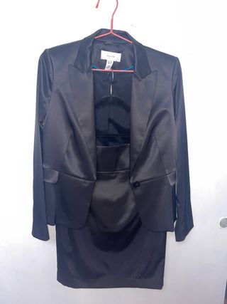 Traje de chaqueta y falda Mango negro