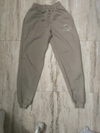 Pantalones beige mujer