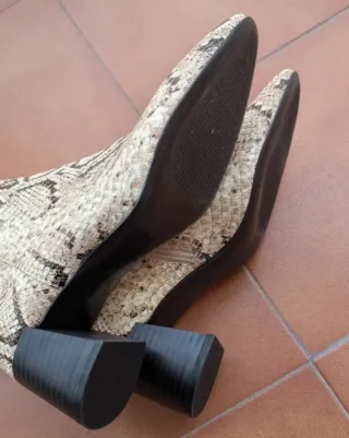 Botines Mango Serpiente Talla 39 (usados 2 tardes)