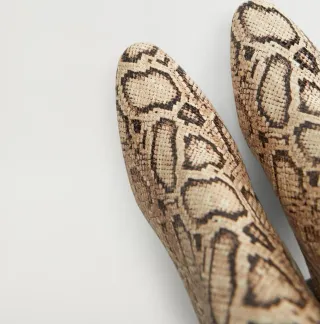 Botines Mango Serpiente Talla 39 (usados 2 tardes)