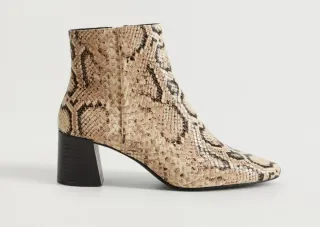 Botines Mango Serpiente Talla 39 (usados 2 tardes)