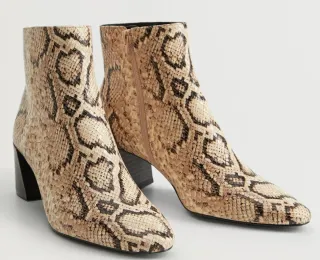 Botines Mango Serpiente Talla 39 (usados 2 tardes)