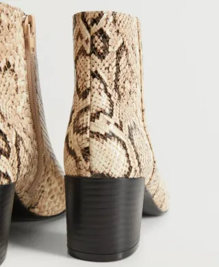 Botines Mango Serpiente Talla 39 (usados 2 tardes)