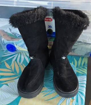 Botas niña ante negras talla 35