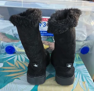 Botas niña ante negras talla 35