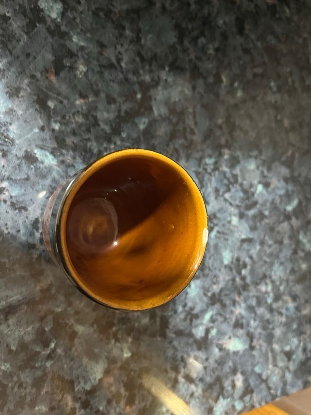 Jarra y 4 vasos de vino de cerámica