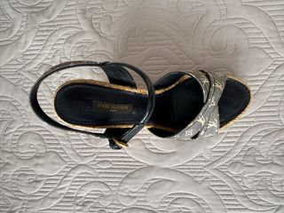 Sandalias Louis Vuitton Lona Gris/Azul