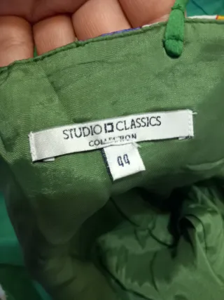 Vestido largo fiesta floral verde