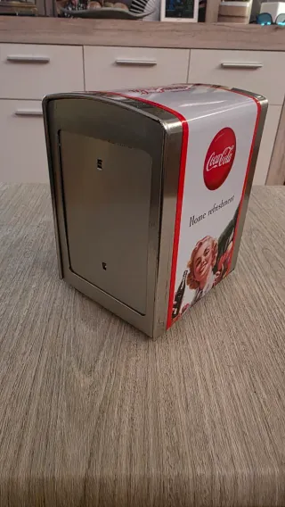 Porta tovaglioli Coca-Cola vintage in metallo