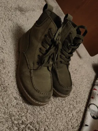 Botines niño verde militar 33