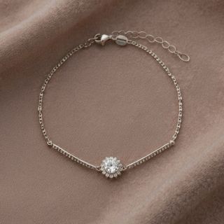 Pulsera Rosette Plata 925 Circonitas