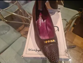 Conjunto Bolso y Zapatos El Corte Inglés Marrones