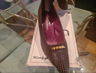 Conjunto Bolso y Zapatos El Corte Inglés Marrones