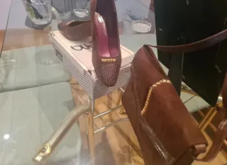 Conjunto Bolso y Zapatos El Corte Inglés Marrones
