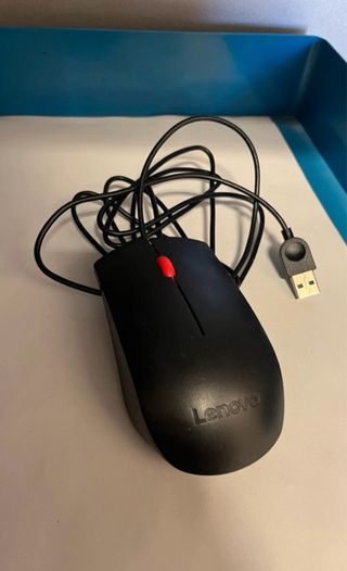 Mouse Lenovo USB Nero Rosso