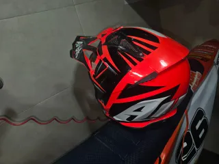 Casco Motocross Airoh aviator naranja