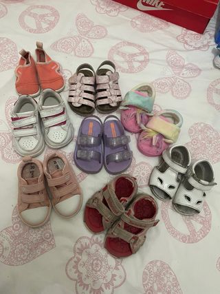 Lote Zapatos Niña Pink/White