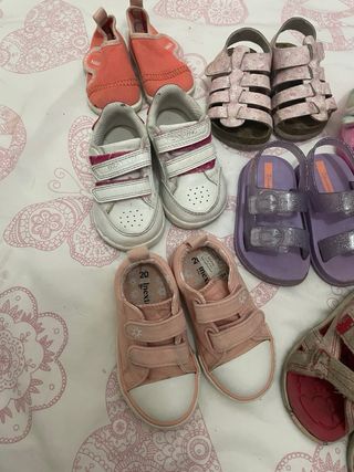 Lote Zapatos Niña Pink/White