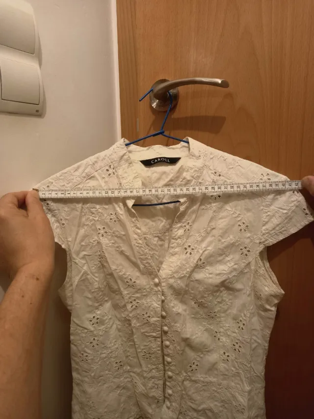 Blusa CAROLL blanca manga corta