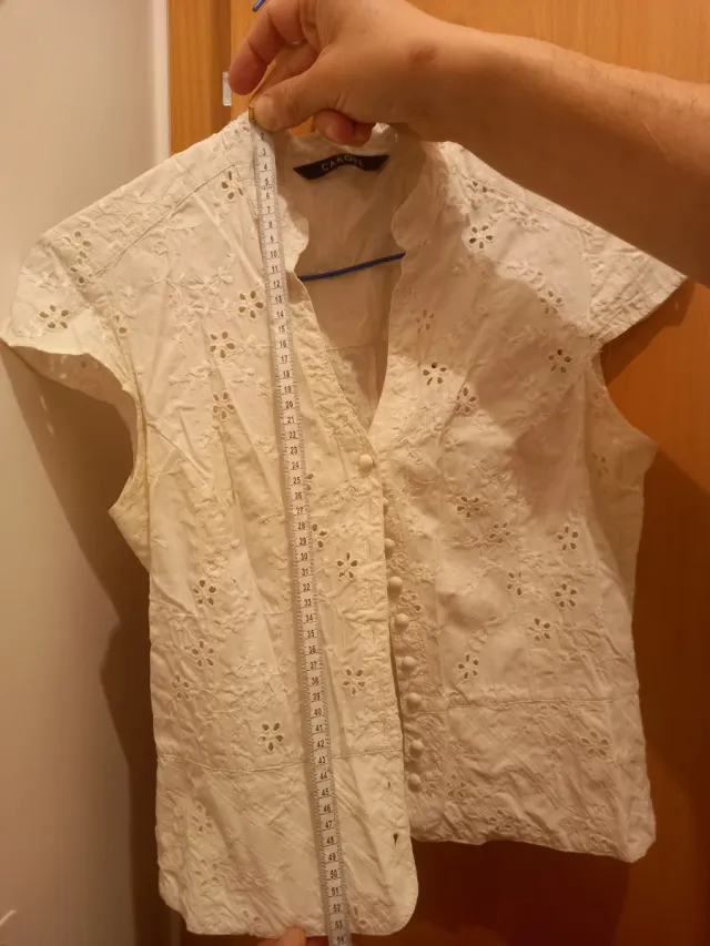Blusa CAROLL blanca manga corta