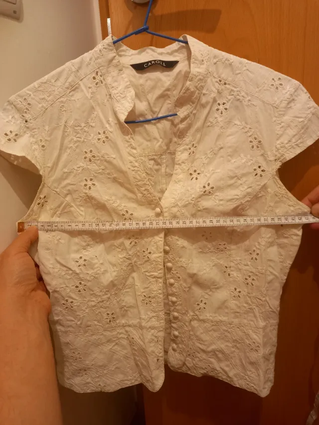 Blusa CAROLL blanca manga corta
