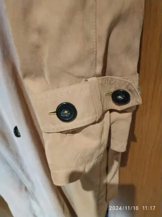 Gabardina Mujer anaranjada,con forro desmontable.