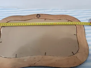 Quadretto Sacra Famiglia cornice legno vintage