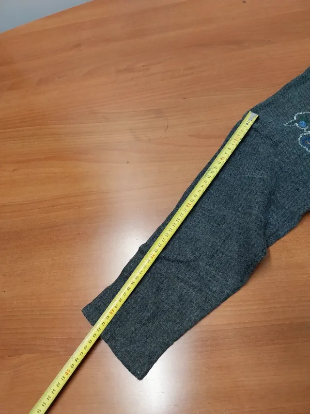 Jersey Zara Mujer Gris Bordado Flores