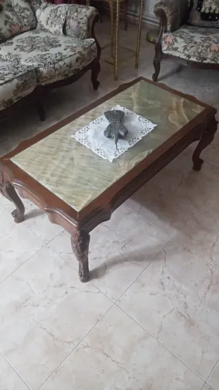 Tavoli da salotto in legno e pietra