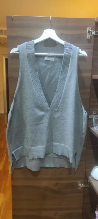 Chaleco gris chica oversive