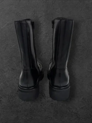 Vetements Stomp Leather Combat Boots