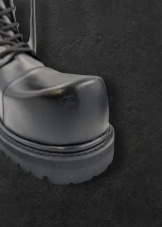 Vetements Stomp Leather Combat Boots
