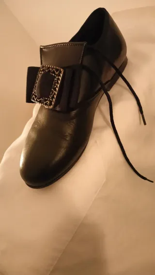 Zapatos Fallero Negros con Hebilla