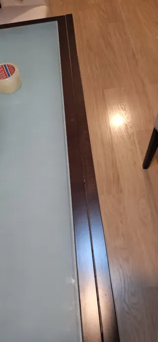 Tavolo da pranzo estensibile a 2,40 m in wengé e cristallo