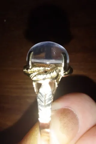 Anillo y colgante Oro 375 (9 k) y piedra transpare