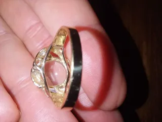 Anillo y colgante Oro 375 (9 k) y piedra transpare