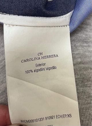 Camisa Rayas Azul y Blanco Carolina Herrera