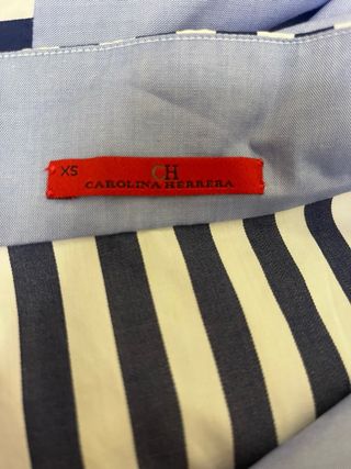 Camisa Rayas Azul y Blanco Carolina Herrera