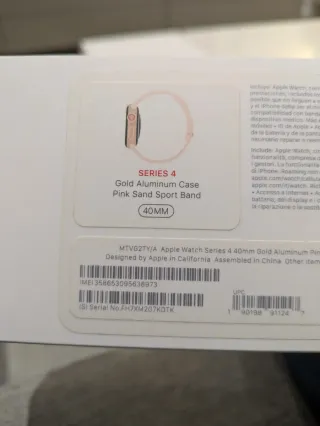 Apple Watch Series 4 Oro Rosa Aluminio 40mm