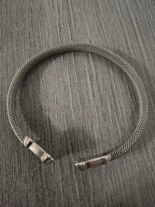 Pulsera aro plateada