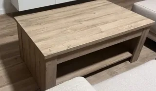 Tavolo da centro sollevabile in legno massello