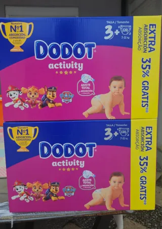 240 Pañales Dodot Activity Talla 3+ (2x120)