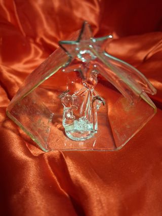 Natività in vetro trasparente